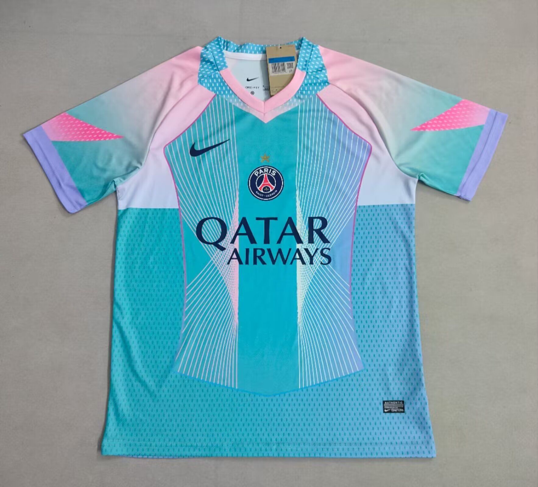 AAA Quality Paris St Germain 25/26 Training Blue/Pink Jersey